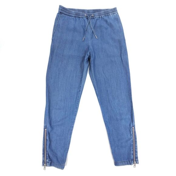 ALLSAINTS Eliza Slouchy Denim Trouser Chambray Jogger Pants Lagenlook Boho Lagom - Picture 1 of 8